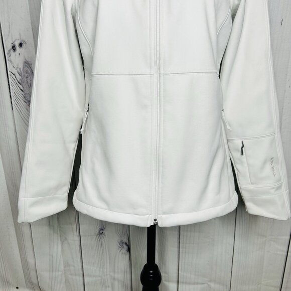 The North Face Women’s White Windwall Fleece Jacket Full Zip Long Sleeve Sz M - Picture 4 of 13